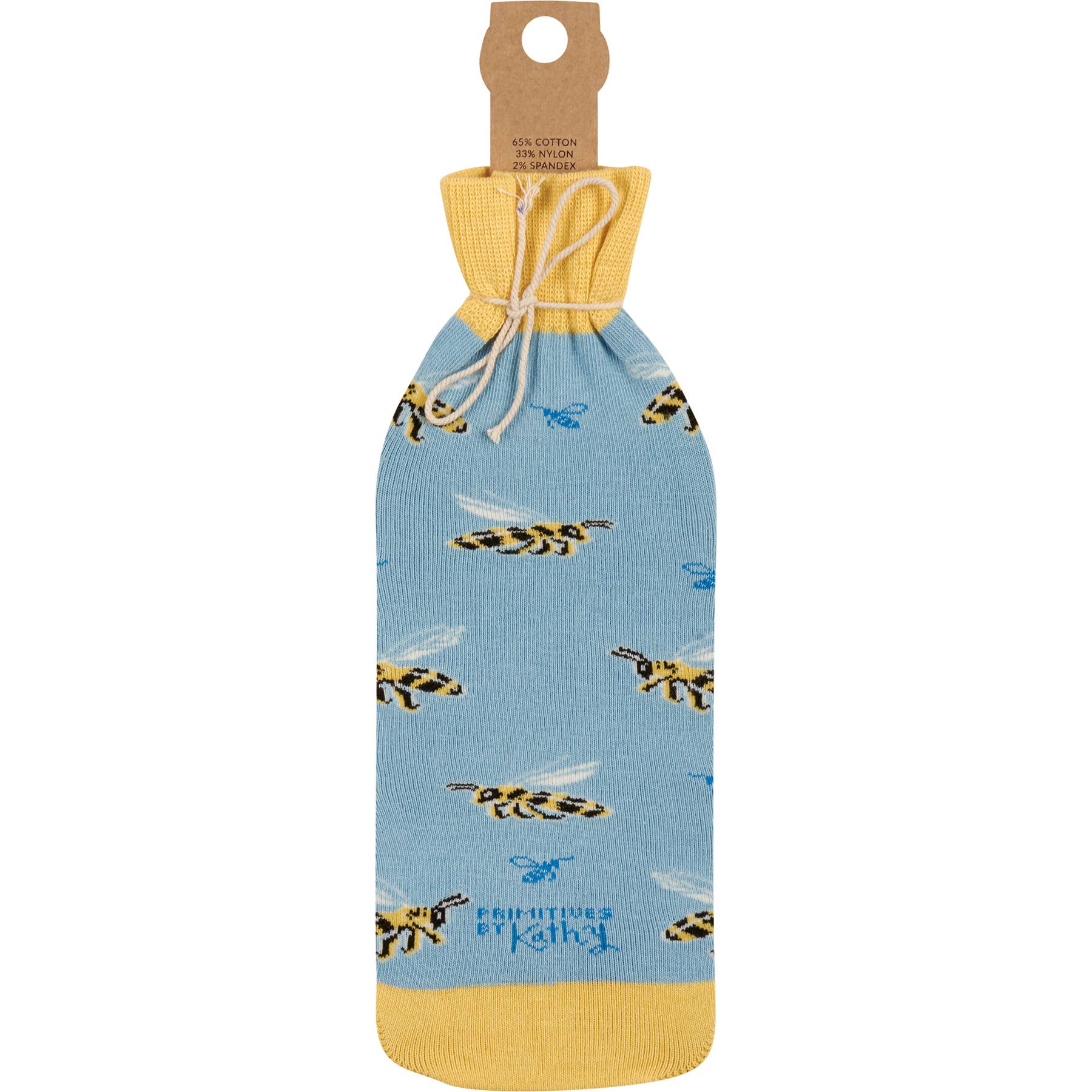 Primitives by Kathy - Wholesale Wine Gift Bag - Let's Get Buzzed Bottle Sock5