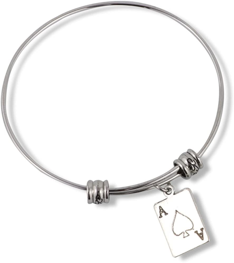 Dave The Bunny - Wholesale Charm/Dangle Bracelet - Ace of Spades Bracelet | Bangle Gift for Kids Women Men Girls and Boys Jewelry Playing Card Poker and Game Accessories0