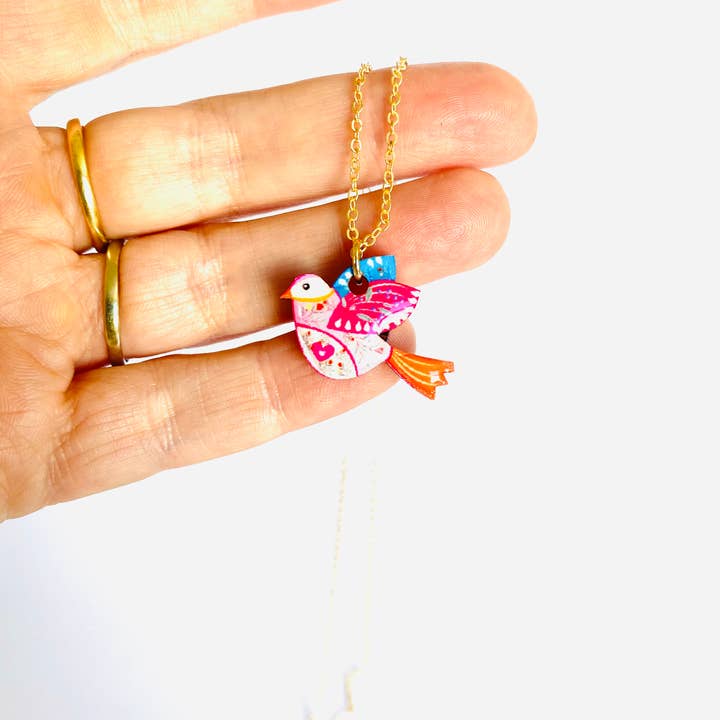 Rosie Rose Parker - Wholesale Pendant/charm necklace - Dainty charm necklace for ladies bird jewellery uk 3