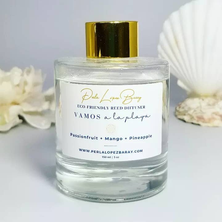 Vamos A La Playa Umweltfreundlicher Diffusor aus Schilfrohr, 5 oz, Luxe für den Großhandel von Perla López Baray