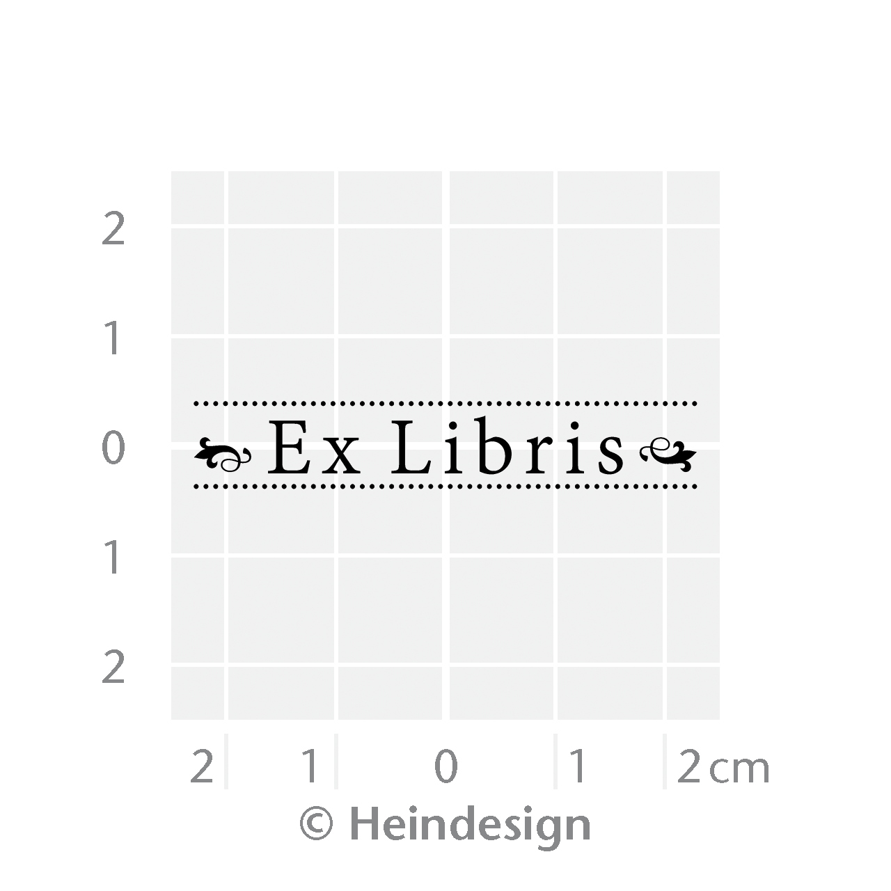 Heindesign - Wholesale Rubber/Decorative Stamp - Small Stamps: Ex Libris With Dots Line1