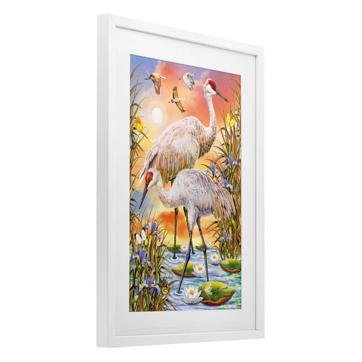 Stupell Industries - Wholesale Wall Sign - Sandhill Cranes at Sunset - Print Under Glass Wall Art10