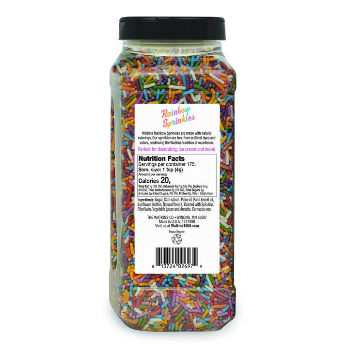 The Watkins Co. - Wholesale Sprinkles - Rainbow Decorating Sprinkles 24.7 oz1