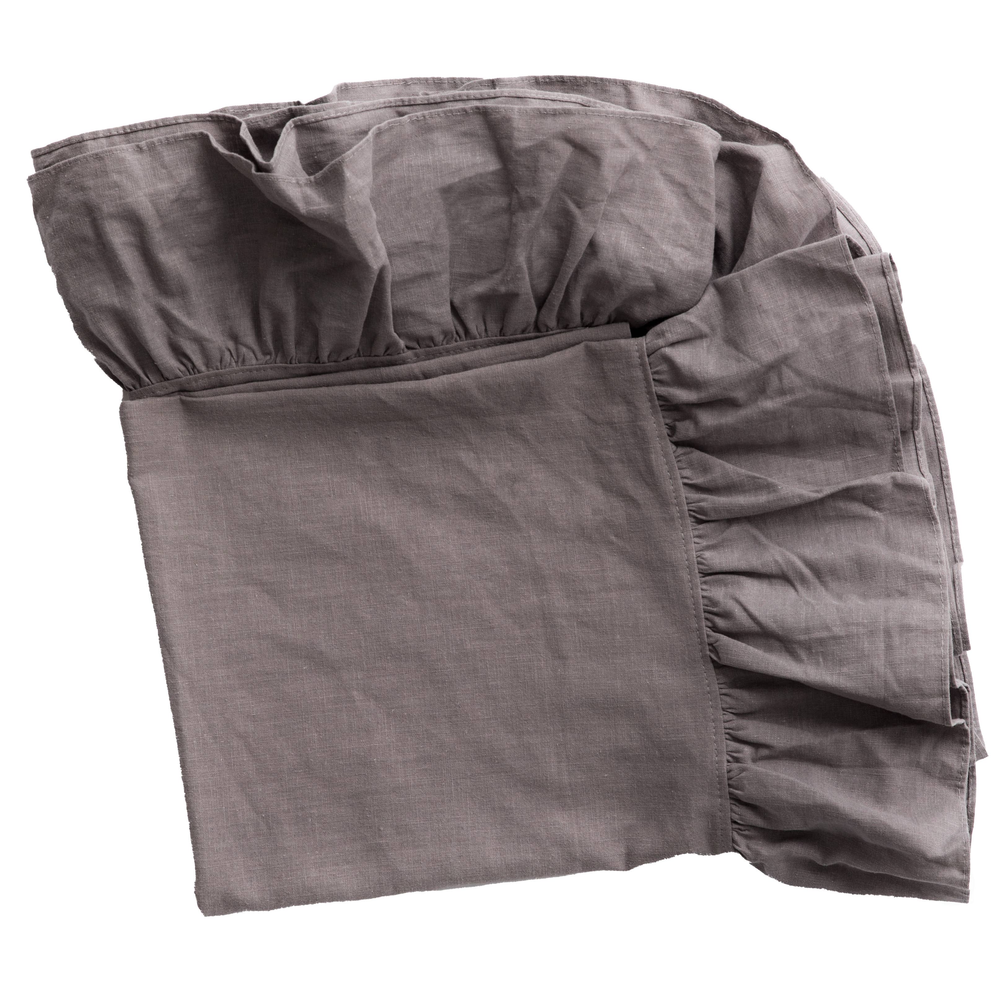 Quickway Imports - Wholesale Tablecloth - Deerlux 100% Pure Linen Washable Tablecloth with Ruffle Trim41