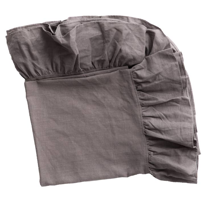 Quickway Imports - Wholesale Tablecloth - Deerlux 100% Pure Linen Washable Tablecloth with Ruffle Trim41