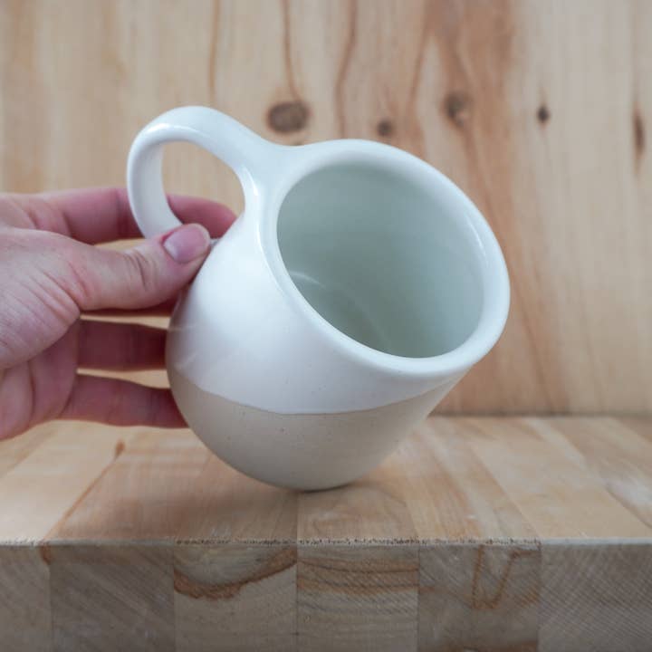 Shelby Page Ceramics - Wholesale Coffee Mug - Classic Taper Mug - Angle Dip3