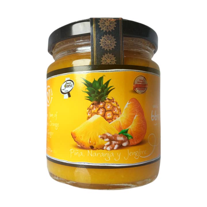 ESENCIA ANDALUSI GOURMET - Vente Confiture/gelée - Confiture maison d'ananas, d'orange et de gingembre 240 gr0