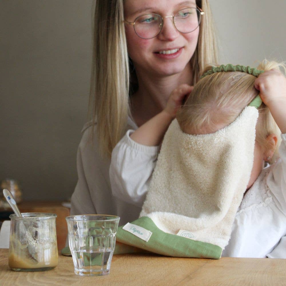 Pitigaïa - Venta al por mayor Babero - Bebé - Babero elástico de algodón orgánico 🌱👶 ideal para la cantina23