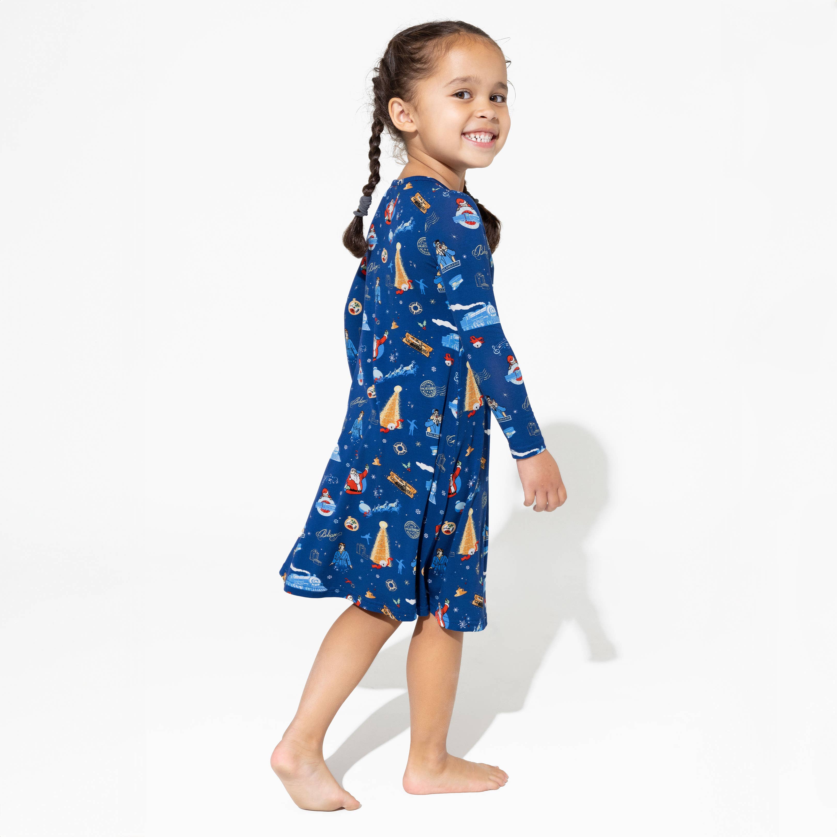 Bellabu Bear - Wholesale Dress - Kids - The Polar Express Bamboo Girls' Long Sleeve Dress9