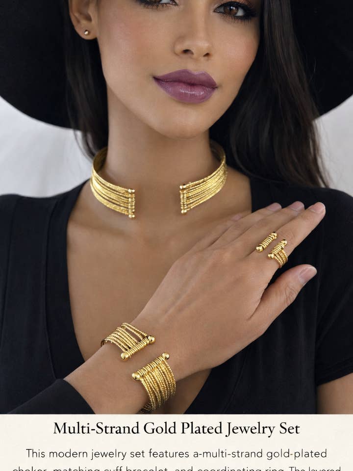 Gold Plated Jewelry Set for wholesale by BUBU BY TEKIN SHOP