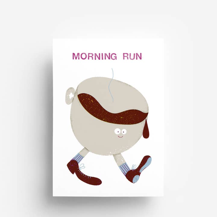 Carte postale de course matinale DIN A6 pour la vente par jungwiealt