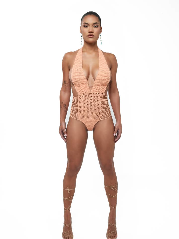 Octavia Monokini in Melon for wholesale by Novados Swim