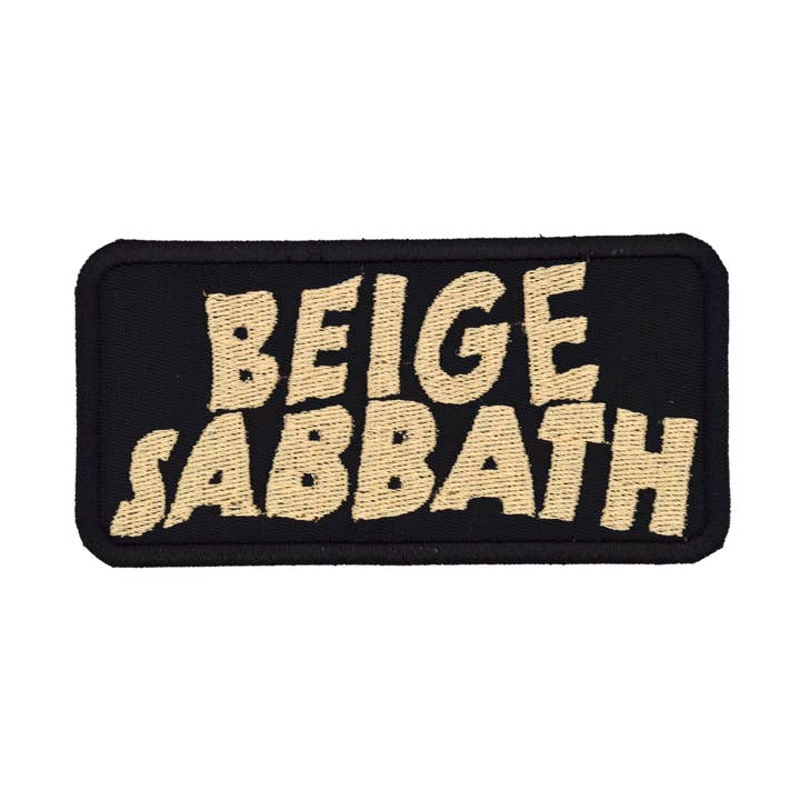 Beige Sabbath 4" Zoll gestickter Aufnäher für den Großhandel von Thread By Dawn