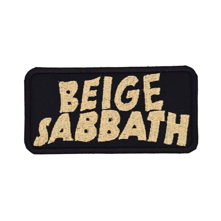 Beige Sabbath 4" inch Embroidered Patch for wholesale by Thread By Dawn