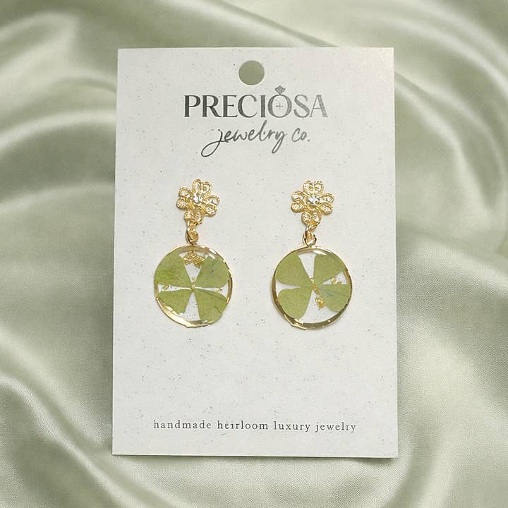 Preciosa Jewelry Co. - Wholesale Dangle Earrings - Lucky Clover Heirloom Drops
