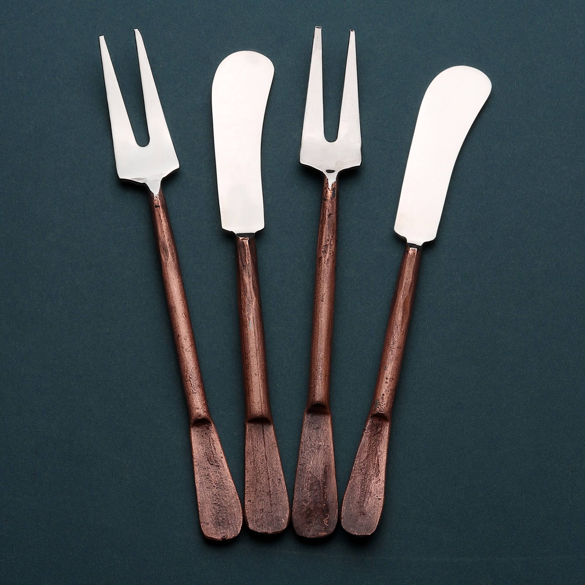 INOX artisans - Vente Set de couverts - Ensemble fourchette à fromage et épandeur INOX Celia4