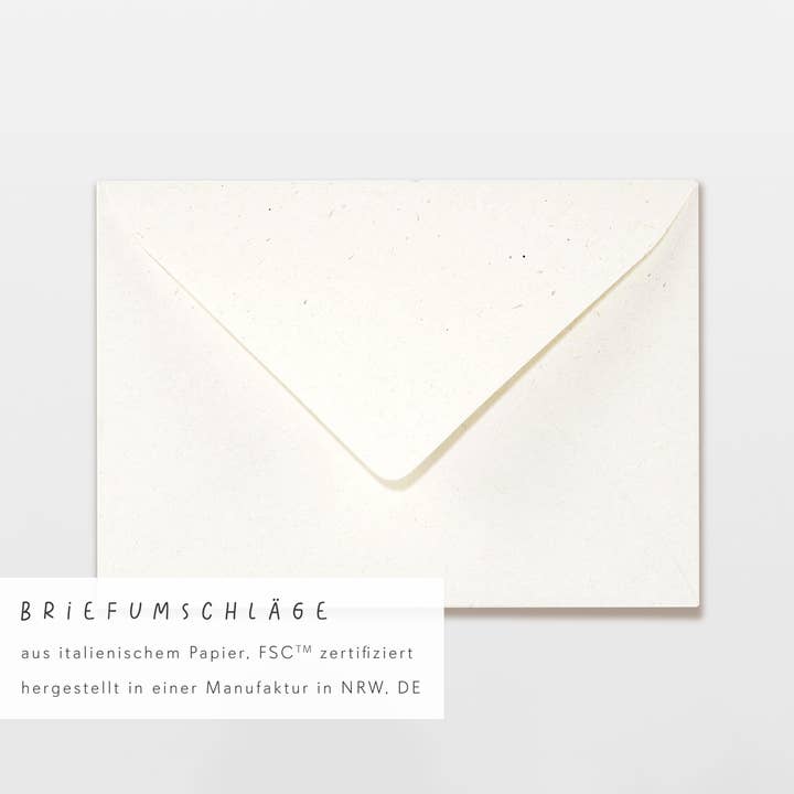 Wildblumen Atelier - Vendita all'ingrosso Biglietti di ringraziamento - Biglietto di auguri con busta di ringraziamento con fiori rosa, FSC5