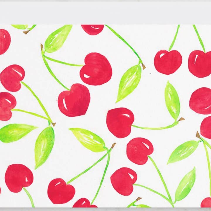 Cheeky Cherries Notecard set for wholesale by Scoot & Kate