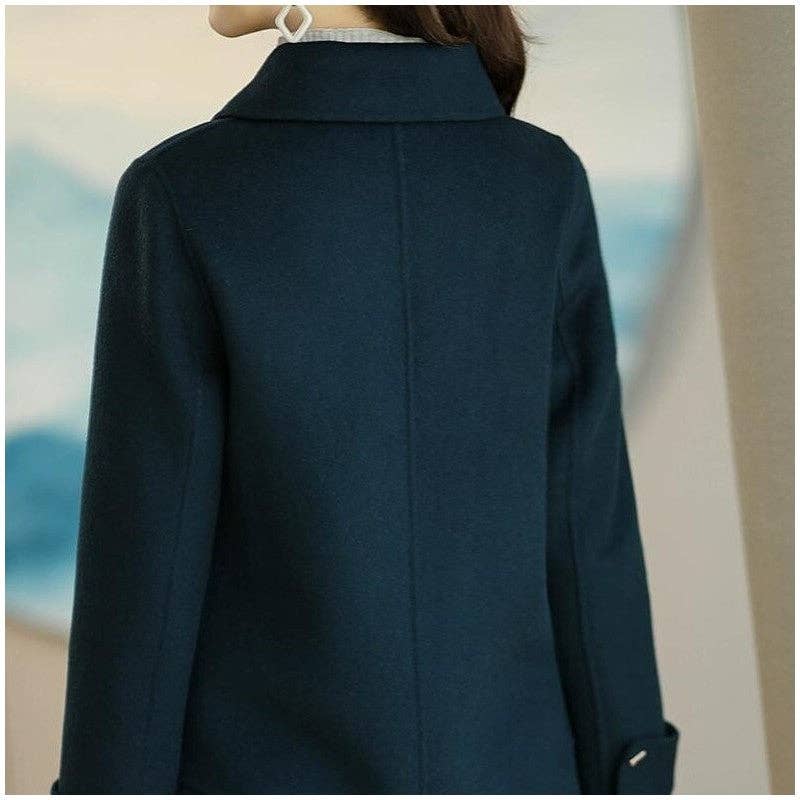 FurDecoration – wholesale Coat – Women’s – Casual Fashion Woolen Coat With Cotton Added3