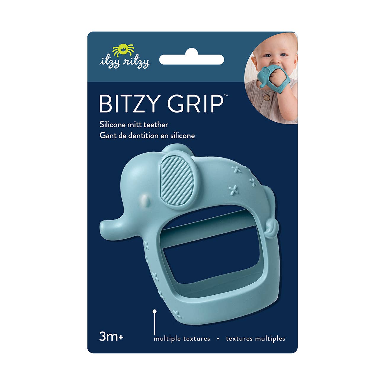 Itzy Ritzy - Wholesale Teether (Not Clip-On) - Baby - Elephant Bitzy Grip™