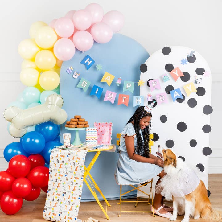 My Mind’s Eye - Wholesale Disposable Table Cover/Runner - PET1120 - Dog Party Table Runner