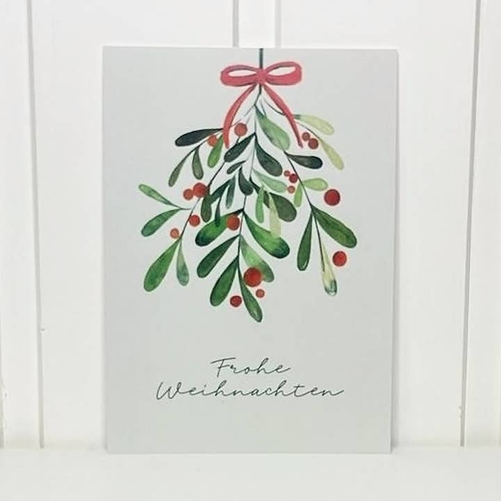 coopz Cartão de Natal - Azevinho verde-claro/vermelho por atacado de coopz