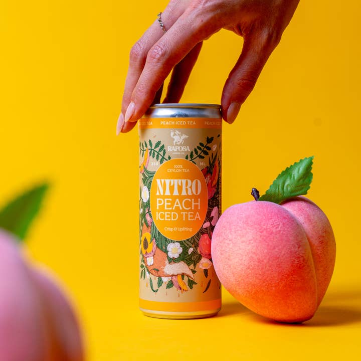 Raposa Coffee - Wholesale Iced tea - Nitro Cold Brew: Peach Iced Tea (250ml)2