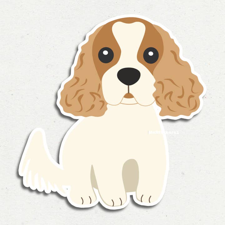Cavalier King Charles Spaniel dog sticker - Cute puppy pet for wholesale by Me Stickers
