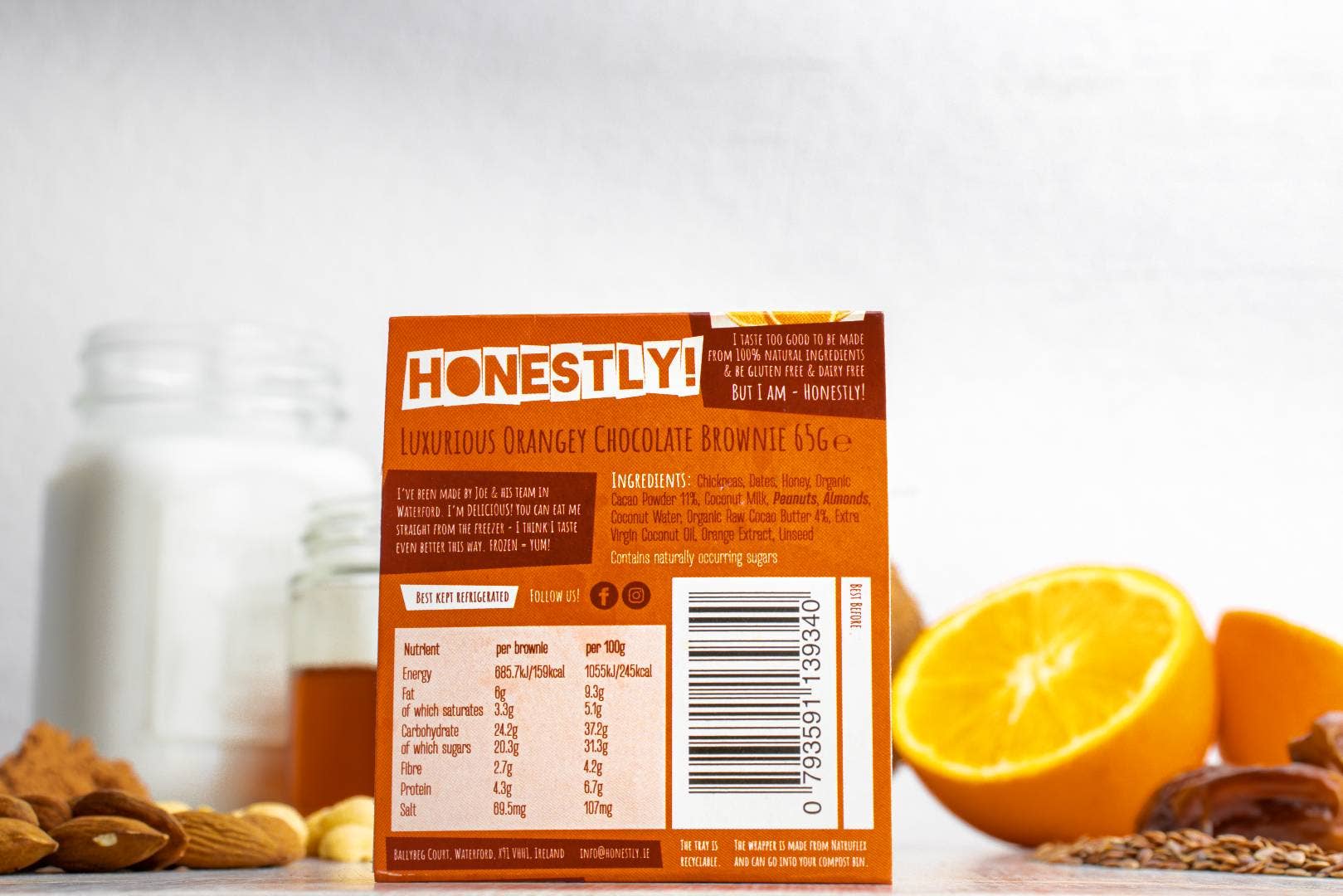 Honestly - Wholesale Brownie - Free From Chocolate Orange Brownie1