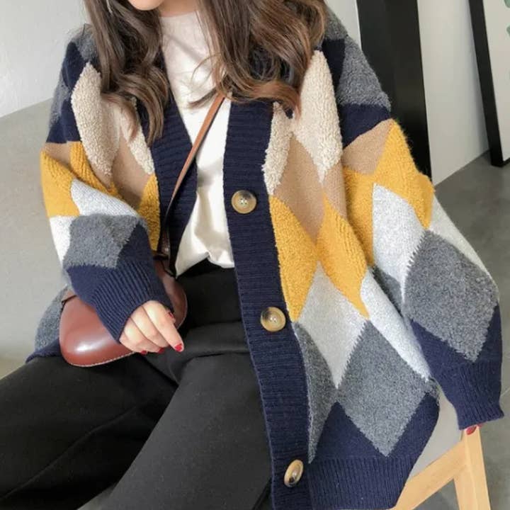 Serenity Collective - Wholesale Cardigan - Women's - Color Blocking Cardigan 1