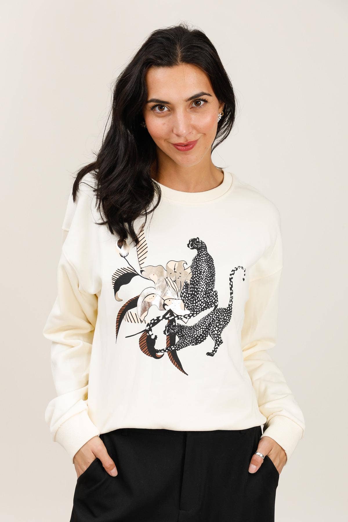 Attrait Paris – Großhandel Sweatshirt mit Grafikdruck – Damen – Rundhals-Sweatshirt, floral7