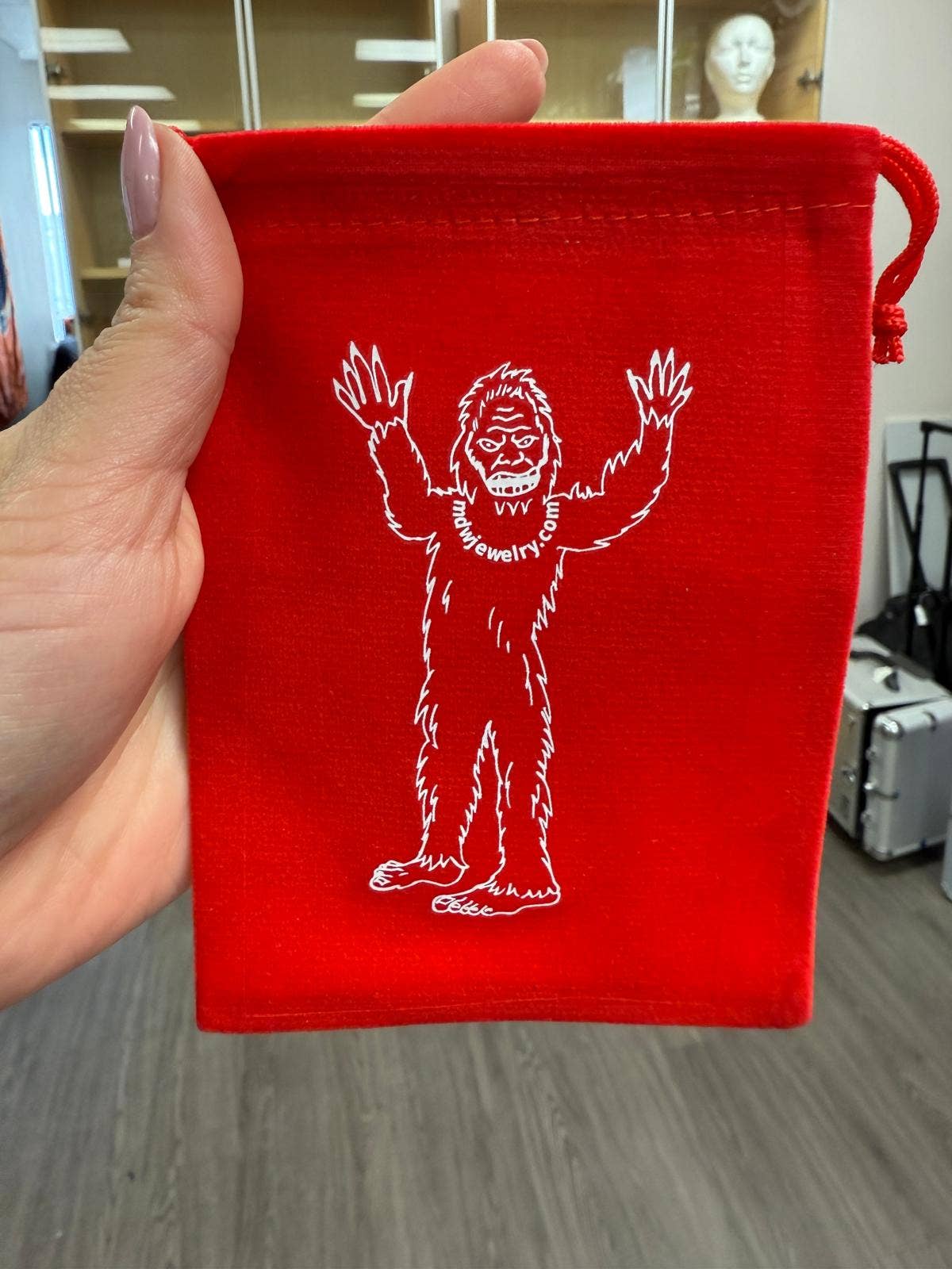 Zakka - Wholesale Gift bag - 100pcs Personalized Custom Logo Print Velvet Bag 2.75"x3.5"7