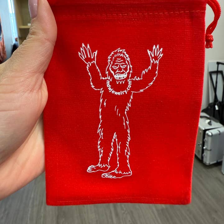 Zakka - Wholesale Gift bag - 100pcs Personalized Custom Logo Print Velvet Bag 2.75"x3.5"7