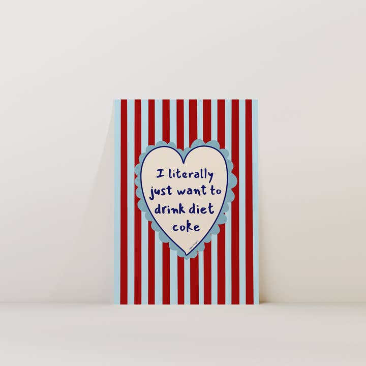 Diet Coke Print for wholesale by Poppy Illustrates