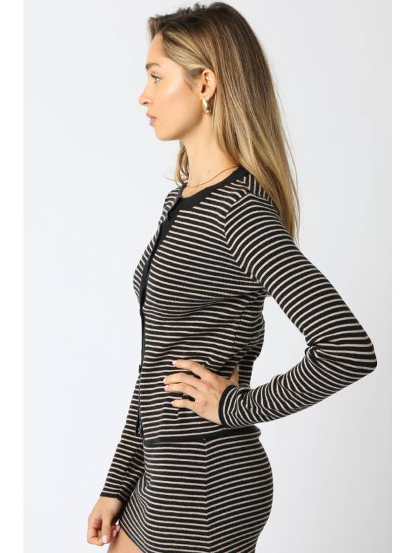 Olivaceous - Wholesale Knit Top - Women's - Greta Stripe Knit Top14