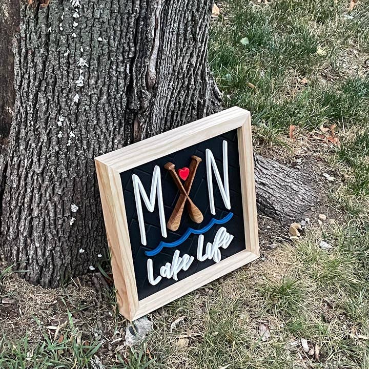 Umbrella Custom Woodworking - Wholesale Sign - MN Lake Life Wooden Sign