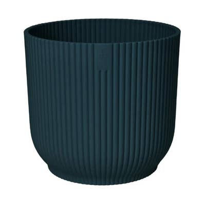 Oasis of Life - Wholesale Plant pot - Vibes Fold Plant Pot Blue – D30xH27 – Modern Flower Pot with Grooved Pattern – Indoor Decorative Pot with Water Drainage – Stylish Planter for Living Room, Office & Conservatory0