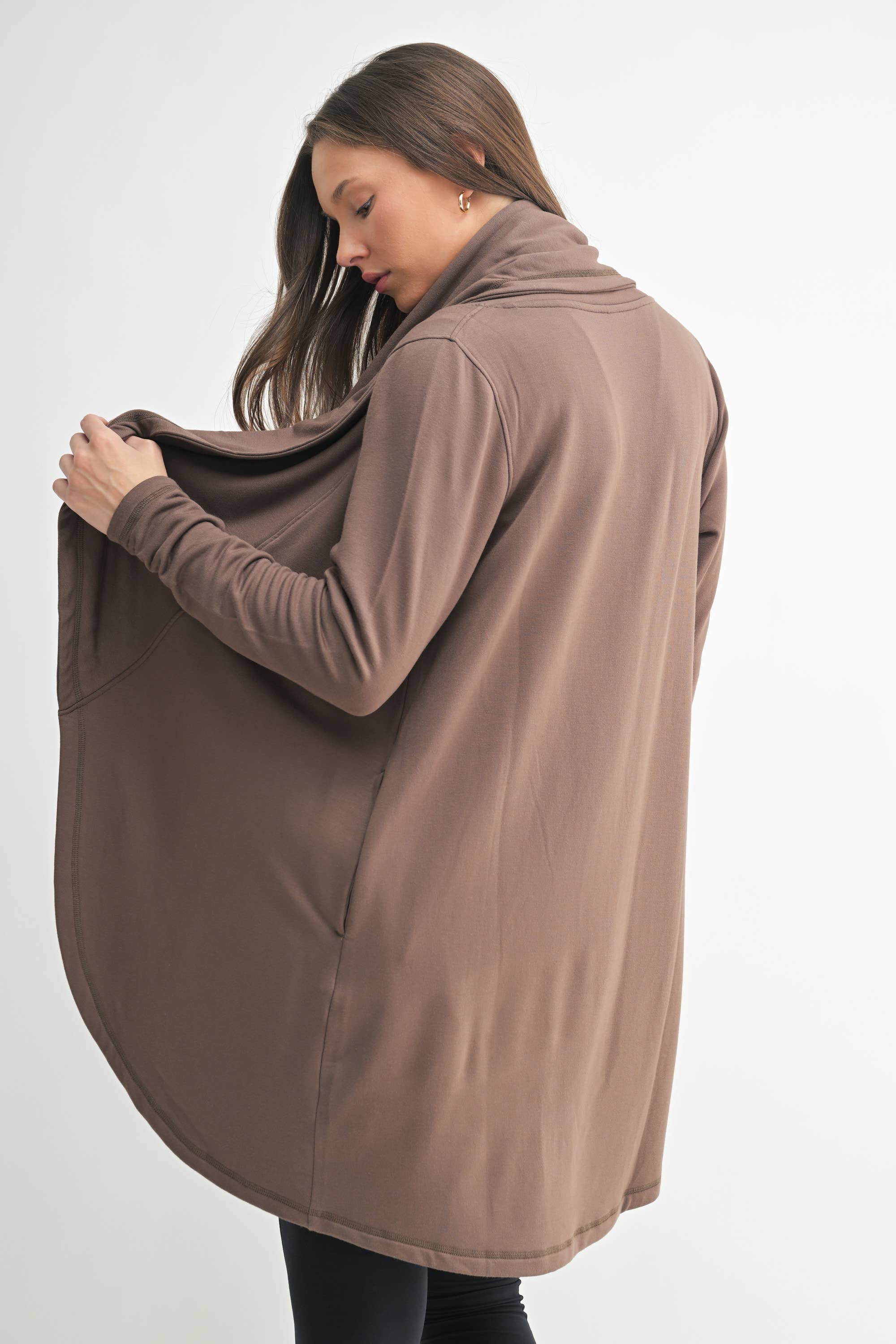 Mono B - Venta al por mayor Cárdigan - Mujer - Cárdigan abierto fluido con forro polar14