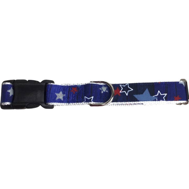 Collar para perro Patriotic Red White and Blue Stars para venta al por mayor de Chestnut Ridge Originals