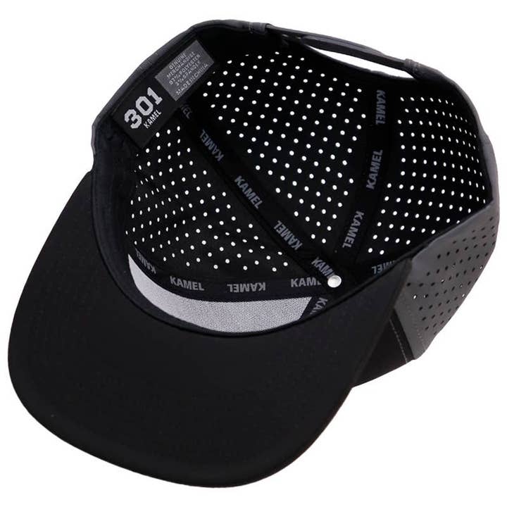 Cap Zone - Wholesale Flat Brim Cap - Men's - Two Tone Six Panel Flat Bill Perforated Snapback3