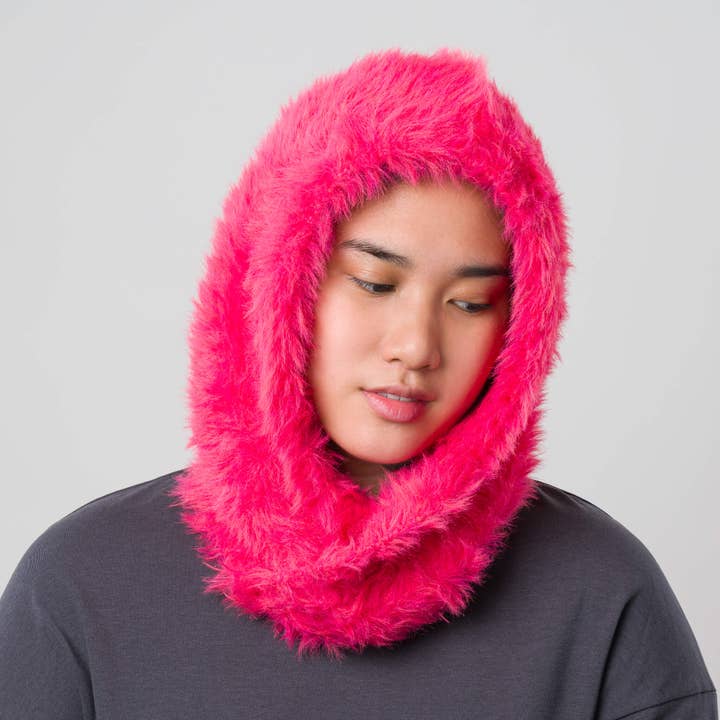 VERLOOP | knits - Wholesale Balaclava - Unisex - Faux Fur Knit Hood6