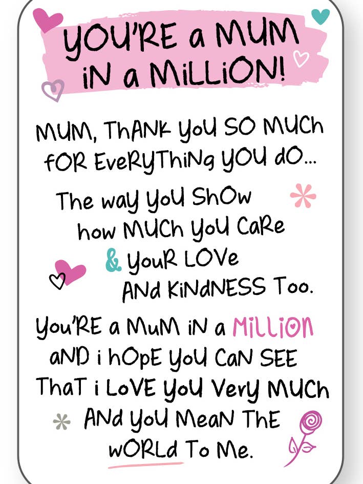 Iwg1220 | Mum In A Million - Keepsakes | £0.52 Each for wholesale by WPL Gifts