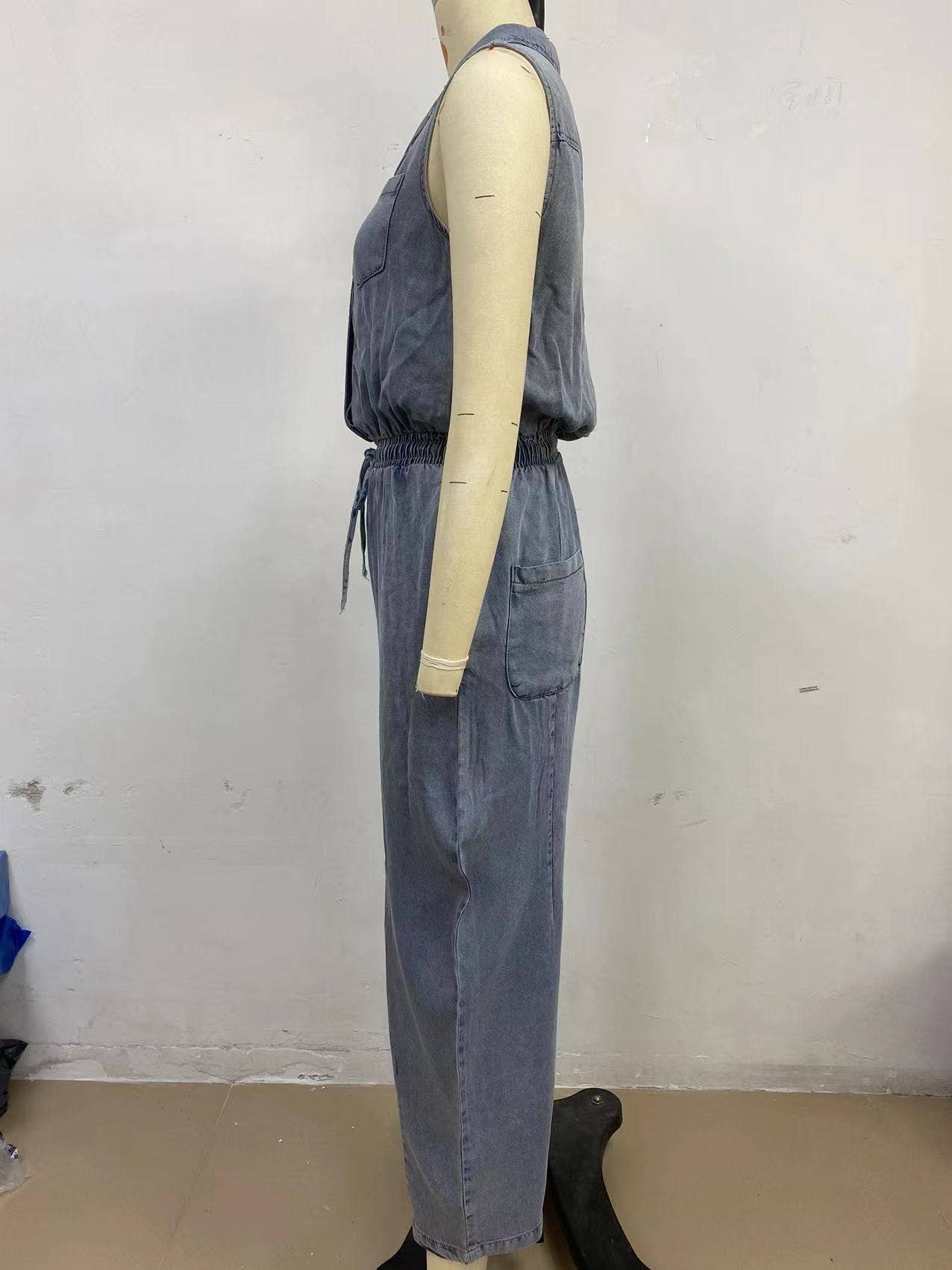 Hope & Sunshine – Engroshandel Jumpsuit - Dame – Vasket denim jumpsuit8