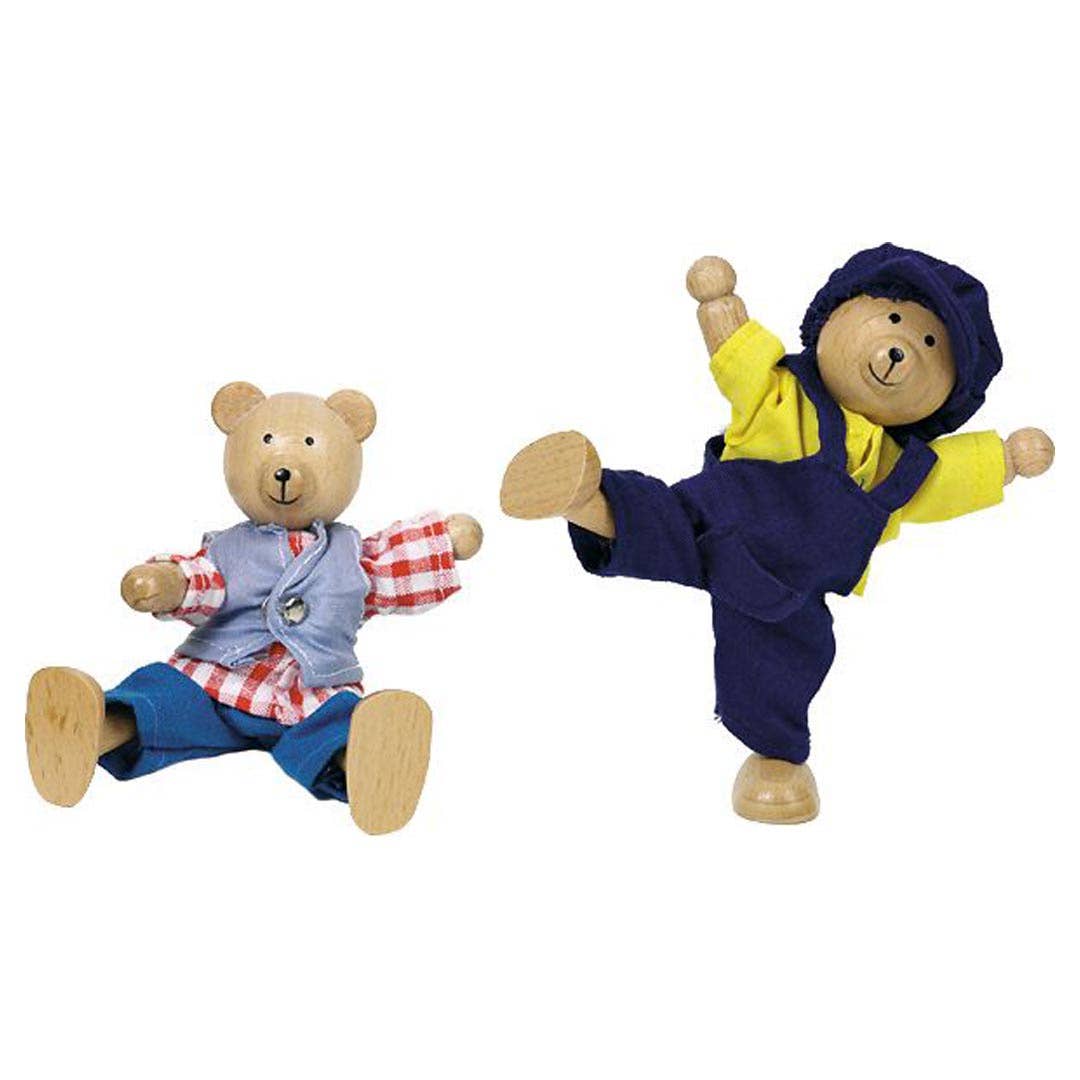 Goki America - Wholesale Puppet - Kids & Baby - Flexible Bear puppets - Benna & Bennoh with Wardrobe1