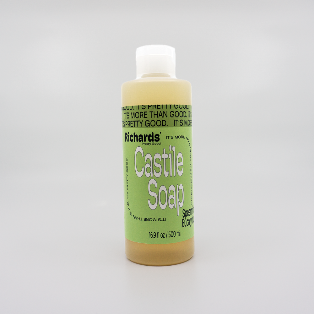 Richards' Pretty Good - Wholesale Body Wash/Shower Gel - Castile Soap - Spearmint Eucalyptus - 500 ml1
