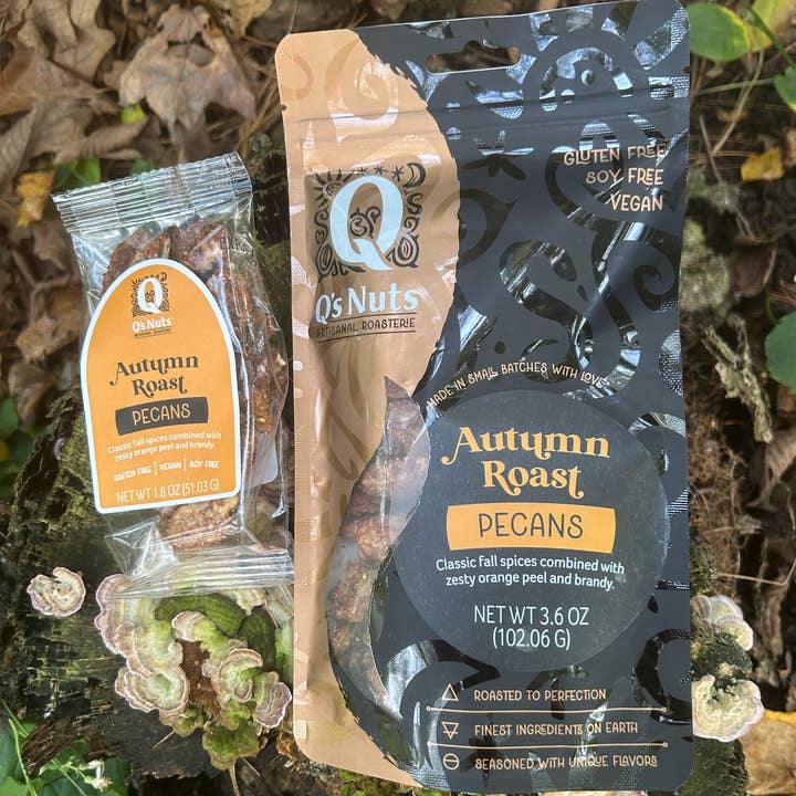 Q's Nuts, LLC - Wholesale Nuts - 1.8 oz Autumn Roast Pecans4