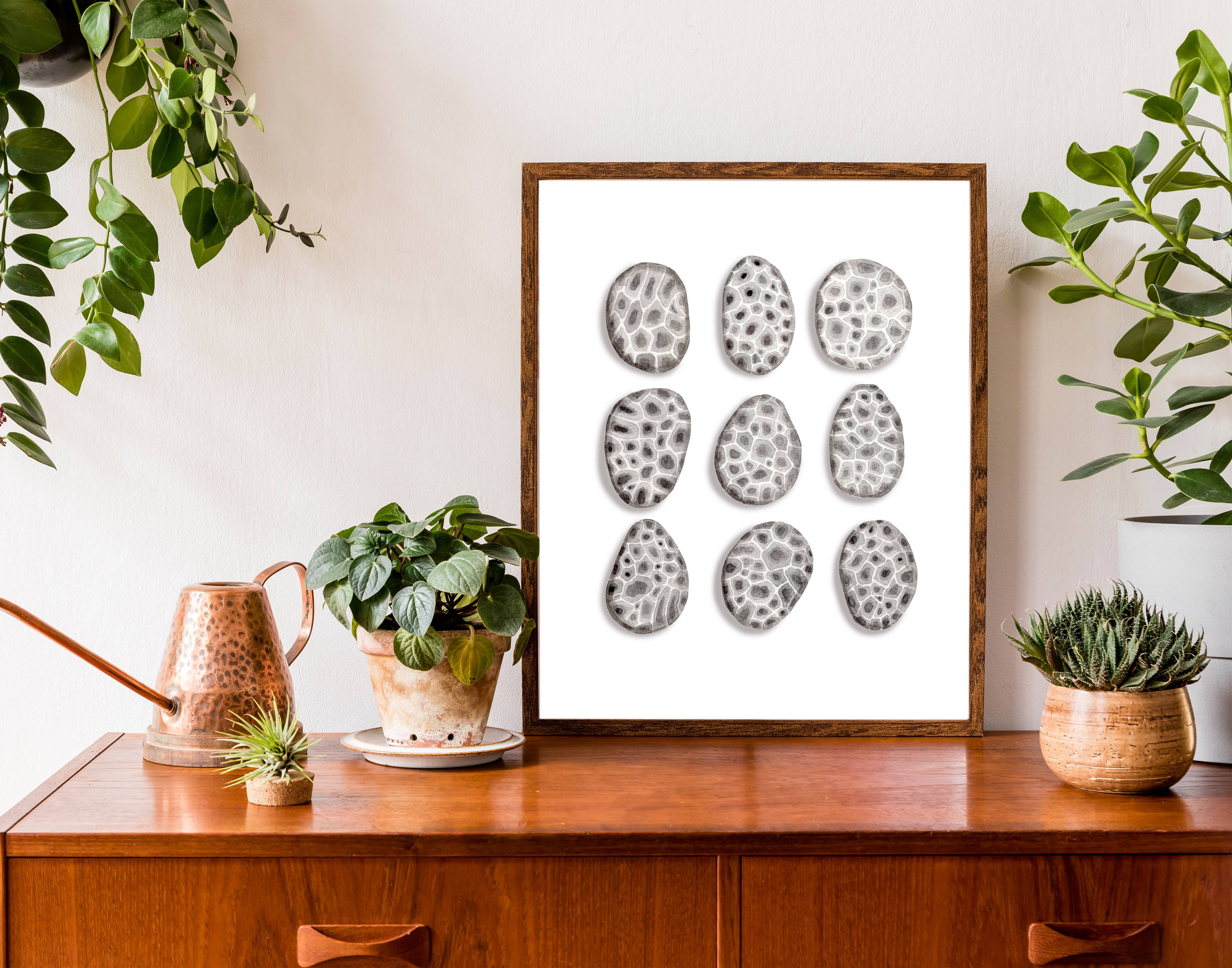 NorthHouse Creative Co. - Wholesale Art Print - Petoskey Stone Watercolor Art Print5