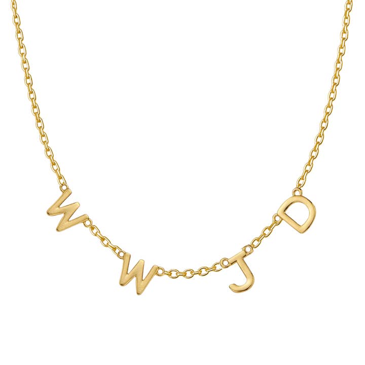 WWJD Ketting in Roestvrij Staal voor wholesale door AMADI Jewelry