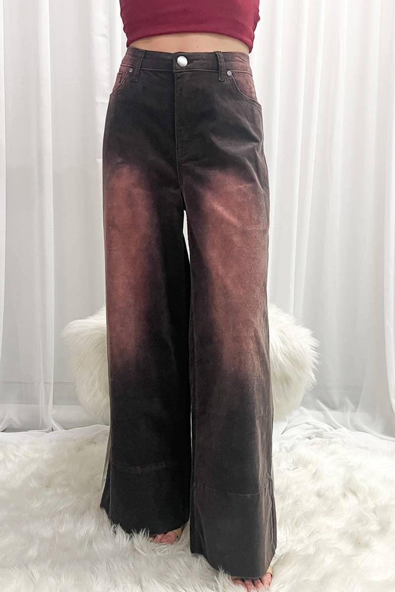 Vine & Love - Wholesale Pants - Women's - Stone Washed Cotton Corduroy Cropped Pants VP831402
