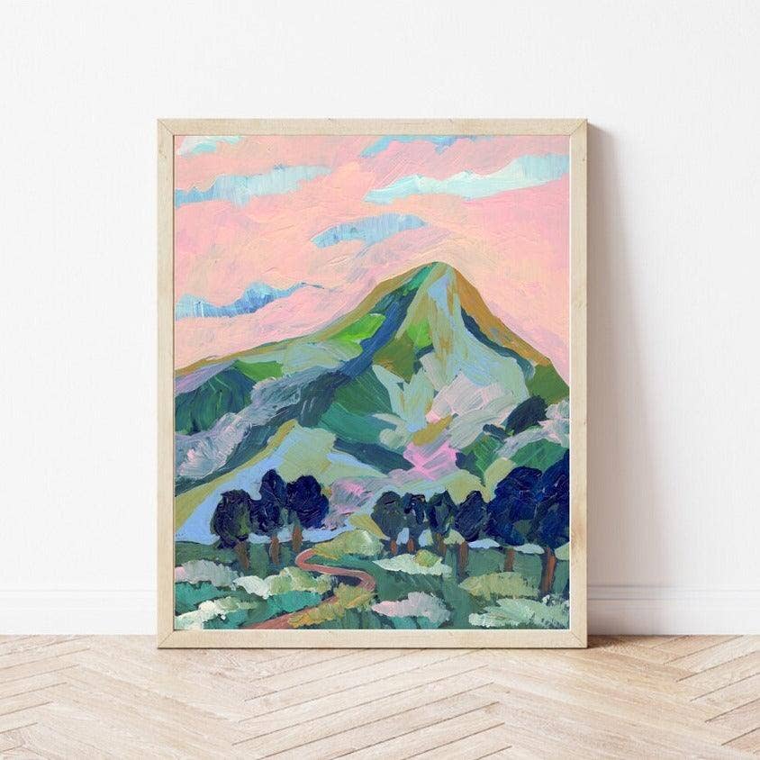 El Baker Art - Wholesale Art Print - Pink Mountain Print